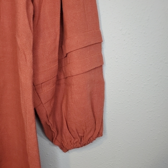 Burnt orange linen Blend tunic - Picture 4 of 7